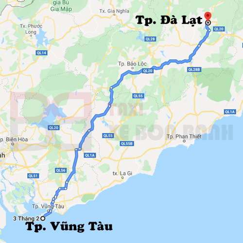 taxi xe dịch vụ từ vũng tàu đi đà lạt