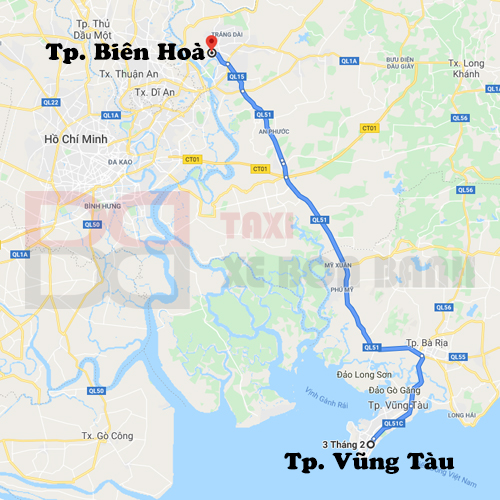 taxi xe dịch vụ từ vũng tàu đi biên hoà